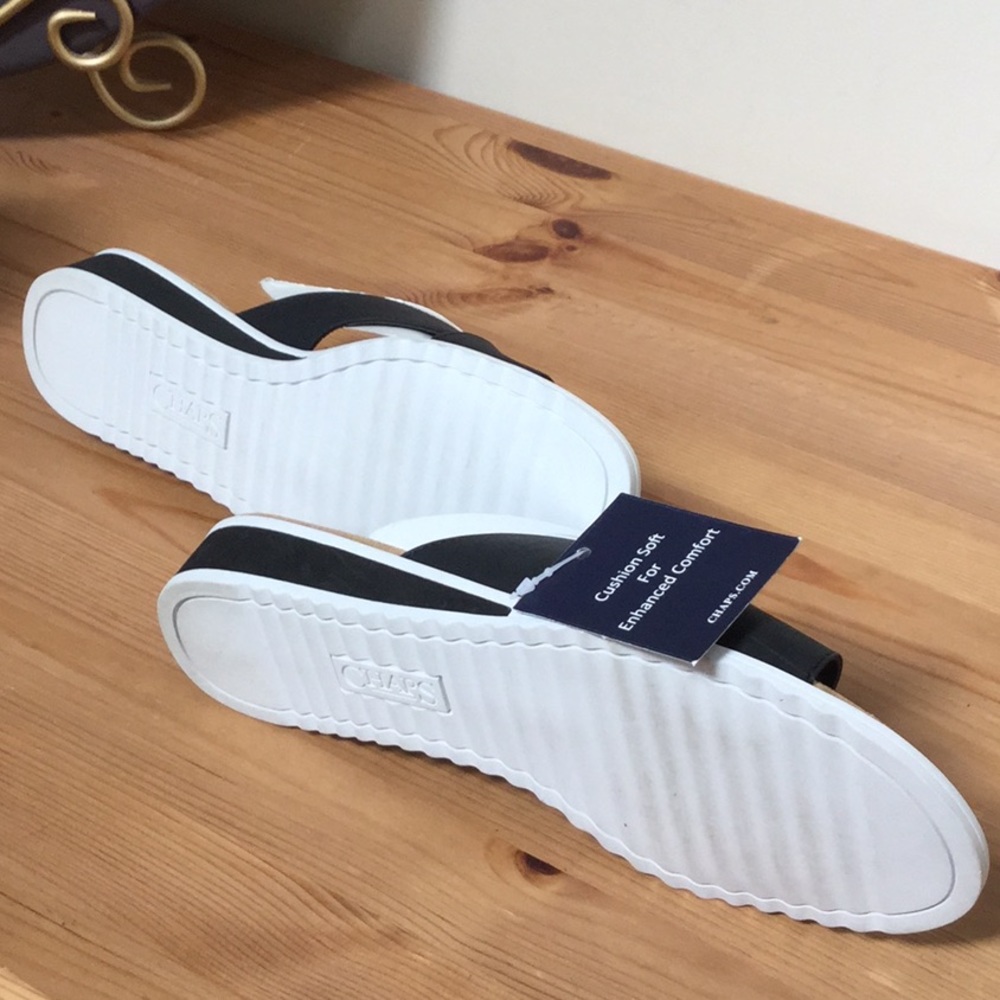 NWT SALE🎉Chaps BlackFauxSplitSuede CushionComfort - Picture 4 of 4
